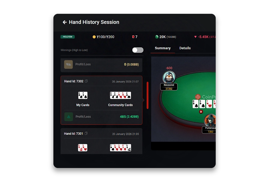 CoinPoker Hand History图标