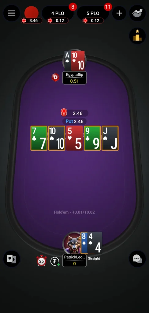 CoinPoker手机牌桌记录